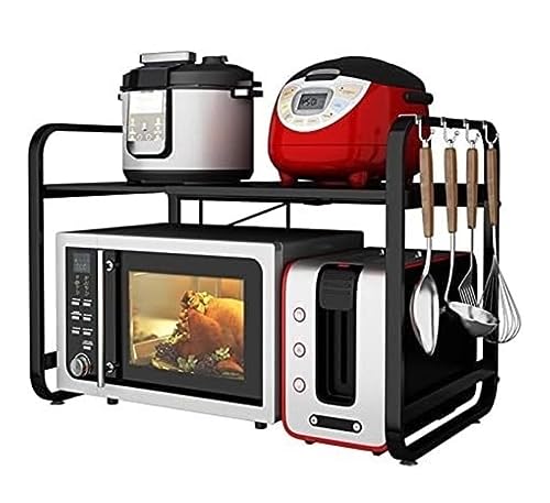 Support de four à micro-ondes extensible avec étagère réglable