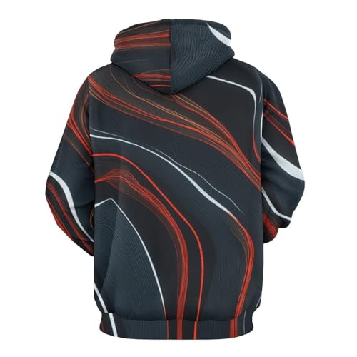 Sweat à capuche homme noir coupe pullover pour éviter le froid - 4