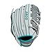 Wilson 2024 A500™ Siren™ 11.75” Youth Infield Fastpitch Softball Glove - Rigth Hand Throw, White/Grey/Teal