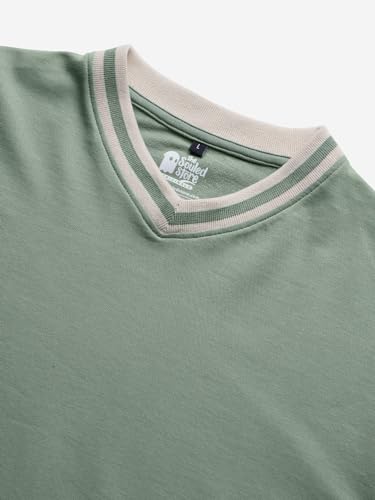 Image of The Souled Store Solids: Men and Boys Cotton Oversized Fit Full Sleeve T-Shirts