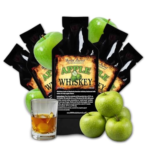 Apple Whiskey Bourbon Moonshine Flavoring Essence, Liquor &amp; Spirit Refill, 5 Pk