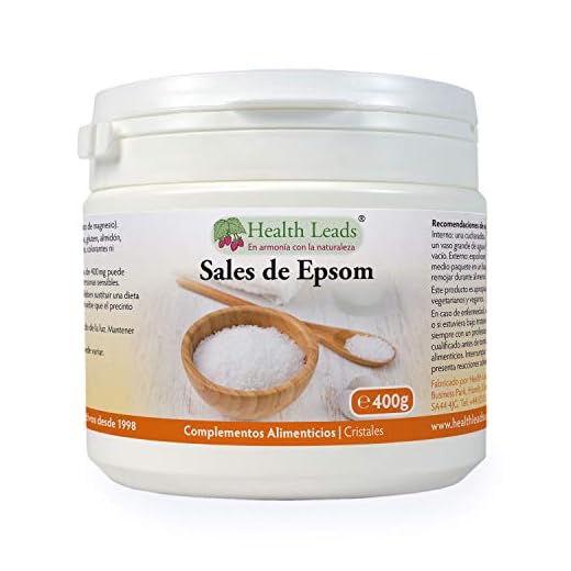 Sales de Epsom puros 400g, Calidad alimentaria, Sulfato de magnesio, Muy conocido por relajar músculos cansados y doloridos después de practicar deporte, contenedor puede volverse a cerrar