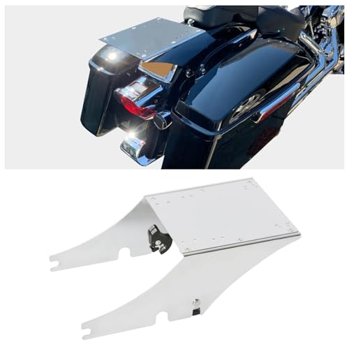 ECOTRIC Trunk Mount Bracket Compatible with 1984-UP Harley Softail Heritage Deluxe Fat Boy Motorcycle Touring Luggage Storage Box Mount Chrome Steel by ECOTRIC - Used condition - US$56.62