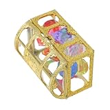 TENDYCOCO アクリル製透明宝箱付き水中宝 向けシミュレーションジェムズ 有孔ダイヤモンド入り 宝探しパーティーやプール遊びに