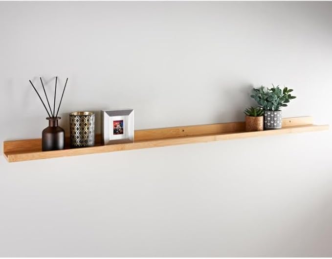 Oak Floating Shelf 120cm Store Tools and Equipment Wall Mounted Solid