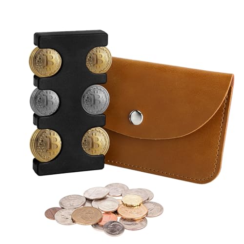 GZRXIOUS Porte Monnaie trieur de Pieces, Range-pièces, Portemonnaie Mixte, Portefeuille et Porte-Cartes pour Femme et Homme de 2 Euros à 1 Cent