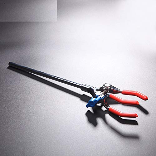 Lab Clamp 3 Prong Finger Rubber-Coated Large Grip Rod Length 7" Adjustment Extension 3.6" #TOP5