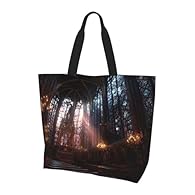 Full-width print design: This shoulder bag features a unique and stylish full-width Sanctum Gleam print on one side, adding personality to your everyday outfits; its minimalist style makes it easy to match with any clothing Durable polyester: This to...