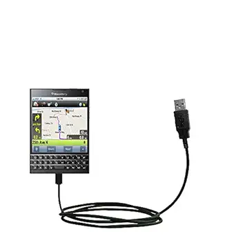 Classic Straight USB Cable Compatible with Blackberry Passport with Power Hot Sync and Charging Capability Adopts TipExchange Technology