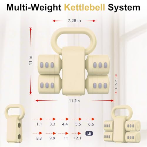 Image of 2-in-1 Adjustable Dumbbell Set, 4-Level Weights for Women