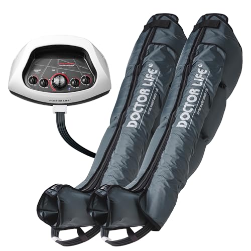 Doctor Life Sequential Air Compression Leg Massager : Device, Foot and Leg Recovery Boots - Improved Blood Circulation and Fast Sports Recovery (SP-2000, L)