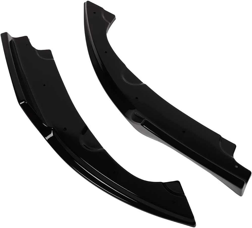 SCITOO 2PCS Rear Bumper Lower Side Splitters Apron Valance Compatible for 2016-2019 for Honda Civic Sedan Rear Bumper Lower Side Splitters Apron Valance Glossy Black (PP) Plastic Air Dam