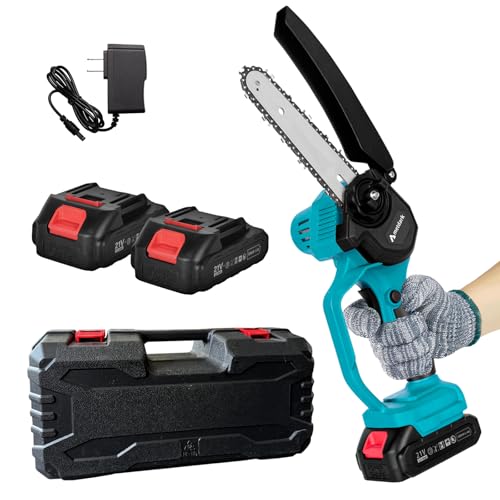 6-Inch Cordless Chainsaw with Auto-Oiler & Safety Lock...