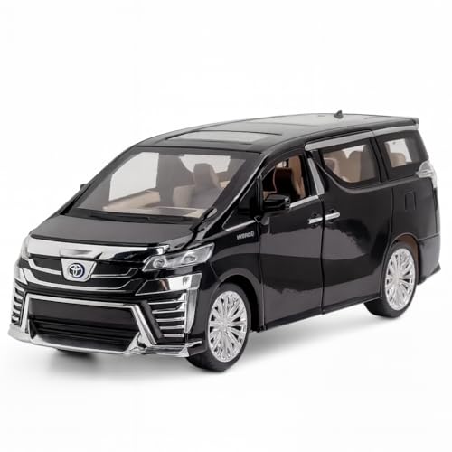 Image of Alokik Enterprise 1:32 Alphard 2021 Model Die-Cast Metal Pull Back Car with 6 Openable Doors with Sounds and Lights Toy Decoration Car Best Gift Toys for Kids【Black】
