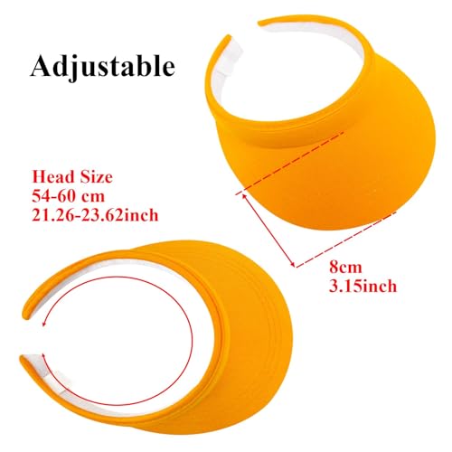 Image of Sun Visor Hats Women Wide Brim Adjustable Clip On Visors Beach Men Hat