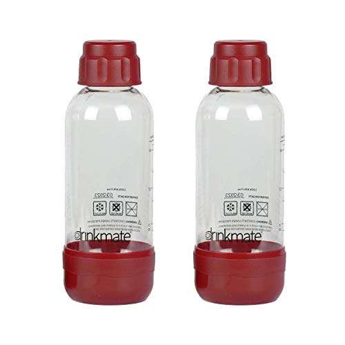 Drinkmate 0.5L Carbonating Bottles - Red (2 Pack)