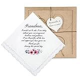 W&F GIFT Wedding Gift for Grandmother Of The Bride | Wedding Day Handkerchief Grandma