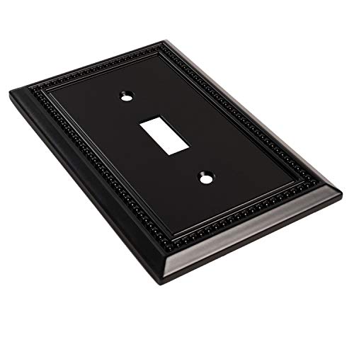 Image of Henne Bery Sunken Pearls Heavy Duty Switch Plate /Wall Plate /Outlet Cover (Single Toggle 3PK, Matte Black)