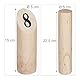 Relaxdays Kubb, mit Transportbox, finnisches Wurfspiel, Erwachsene & Kinder, Wikinger Spiel, für draußen, Holz, Natur
