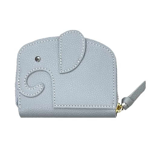 [ジゼル] クレジットカードケース カード入れ カードケース ミニ財布 じゃばら 大容量 軽量 ゾウ レディース コンパクト 軽量 かわいい プレゼント キャラクター(アッシュブルー)のサムネイル