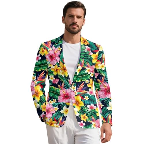 Men's Casual Blazer Sport Coats Lightweight One Button Suit Jacket for Travel Business S-5XL