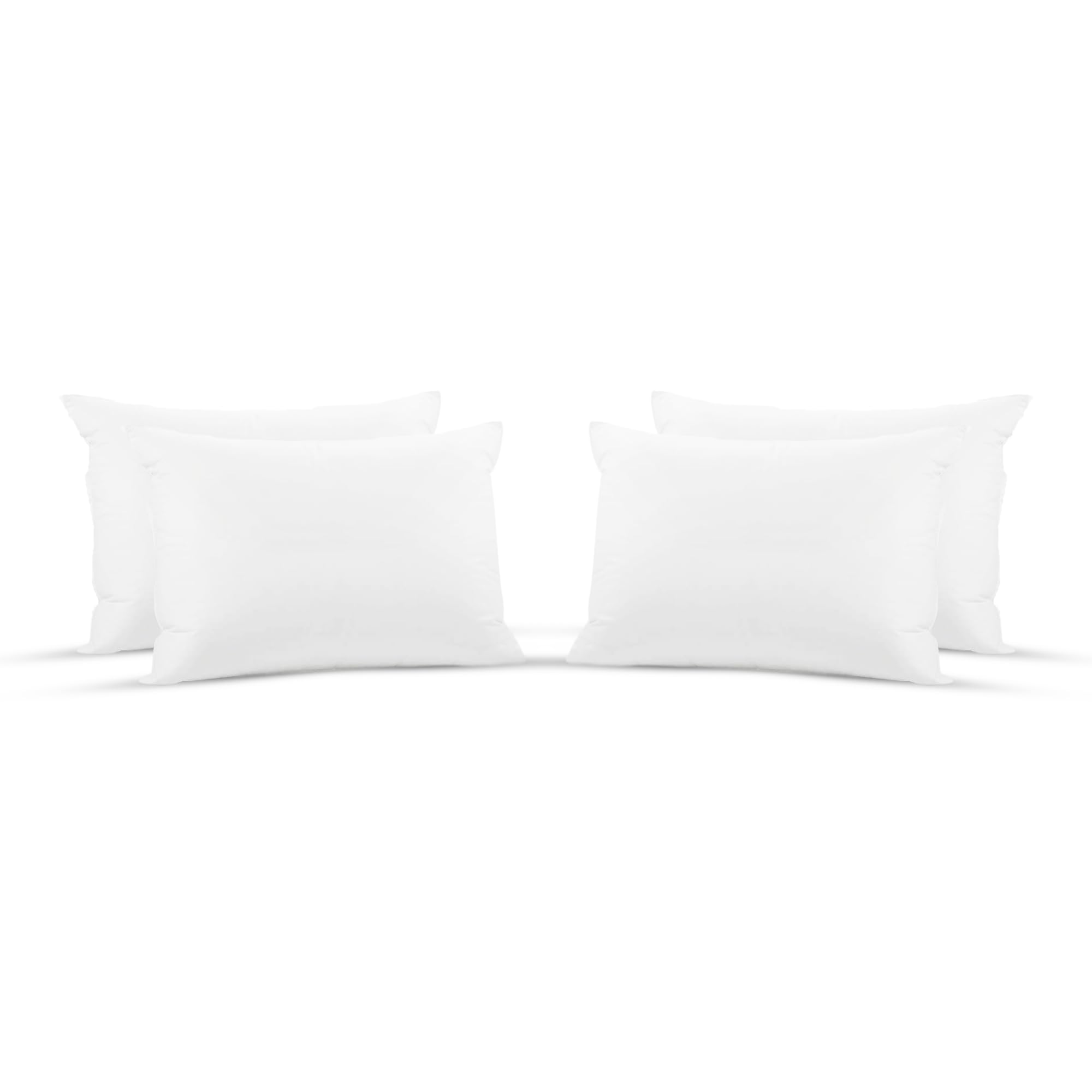 Sleep&Smile Microfibre Pillows 4 Pack – Bounce Back Support with Soft Down-Like Comfort, Anti-Allergy, Hotel Quality Bed Pillows Made in UK