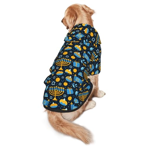 Disfraz para perro con capucha negro talla grande
