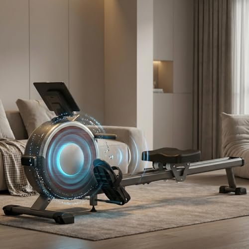 Magnetic Rowing Machine 350 LB Weight Capacity - Rower Machine for Home Use with LCD Monitor, Tablet Holder and Comfortable Seat Cushion-New Version - Image 3