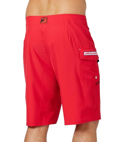 Maui Rippers Men's Lifeguard Uniform Swim Trunks Stretch Shorts 21" Outseam4