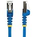 StarTech.com 12ft CAT6a Ethernet Cable - Low Smoke Zero Halogen (LSZH) - 10 Gigabit 500MHz 100W PoE RJ45 S/FTP Blue Network Patch Cord Snagless w/Strain Relief (NLBL-12F-CAT6A-PATCH)