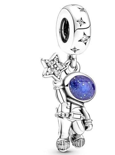 Berloque Tripla Viagem a Mundo - Banhado a Prata 925 - Cabe em pulseira Pandora e Vivara para Berloq