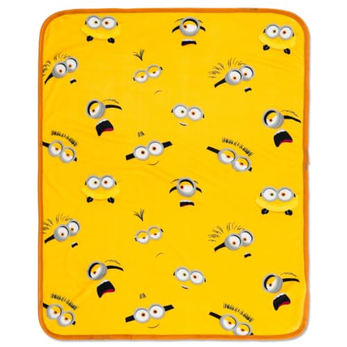 Despicable Me 4 Minions Kids Bedding Super Soft Silk Touch Throw 40 in x 50 in (Officially Licensed Product) By Franco