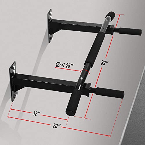 Yes4All Multifunctional Wall Mounted Pull Up Bar And Rotating Pull Up Handles With Non-Slip & Foam Pad Grips #TOP4