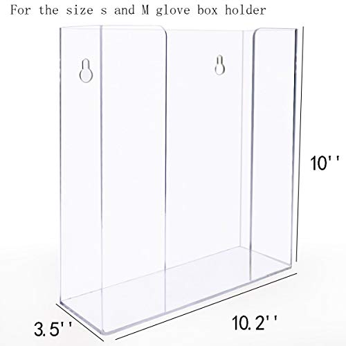 NEWCREA Glove Dispenser, Clear Acrylic Glove Box Double Capacity with Screws and Adhesive