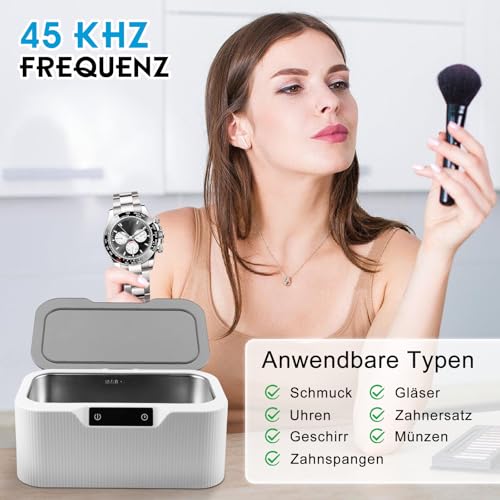 Ultraschallreinigungsgerät Brillenreinigungsgerät 500ml Ultraschallreiniger Ultraschallbad Cleaner...