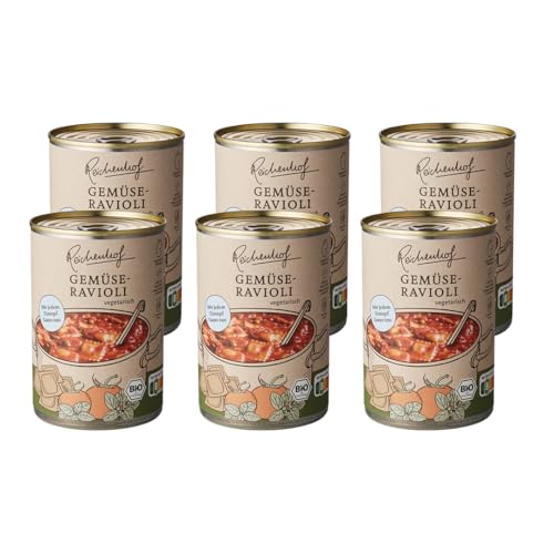 Reichenhof Gemüse-Ravioli in Tomatensauce vegan 6er Pack (6 x 400 g)