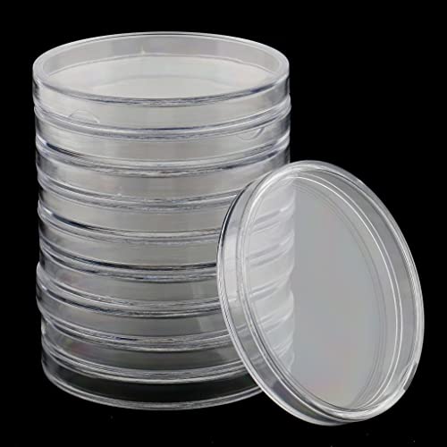 Caja organizadora para monedas plásticas transparentes 65mm 10 pzs miniatura 2