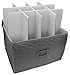 Sorbus Stemware Storage Chest - Deluxe Quilted Case with Dividers - Service for 12 - Great for Protecting or Transporting Wine Glasses, Champagne Flutes, Goblets, and more (Storage Glass - Gray)