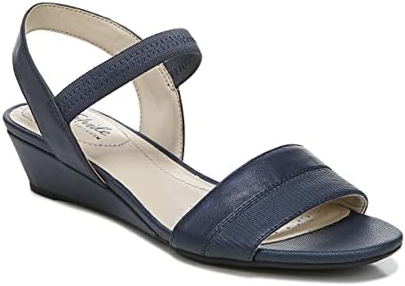 LifeStride Womens Yuma Wedge Sandal, Navy, 10 Wide US | Image 3