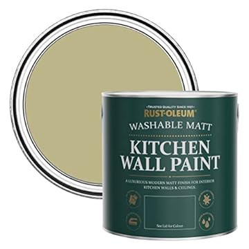 Rust-Oleum Green Washable Kitchen Wall Paint in Matt Finish - Sage Green 2.5L