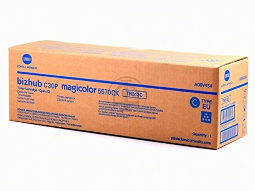Toner cyan original TN-313 C A06V454 pour imprimante Konica Minolta Bizhub C 30 PX