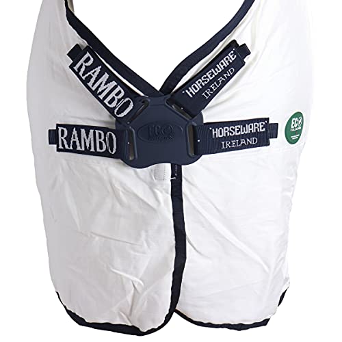 Horseware Ireland Rambo Natura Summer Sheet White/Navy 66 #TOP1
