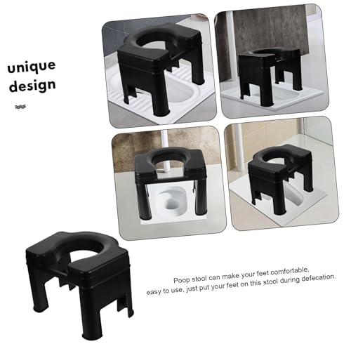 Taburete para inodoro para sentadillas de 26,5 cm y alza de baño ergonómica 6