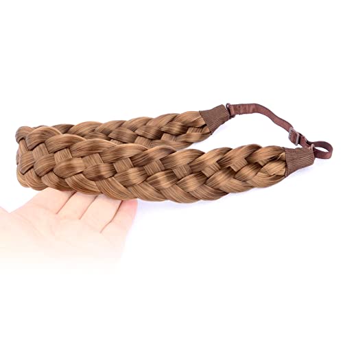 Gledola 5 Strands Synthetic Hair Braid Headband Hair Braided Headband for Women Girl (Sunset Brown) - Image 4