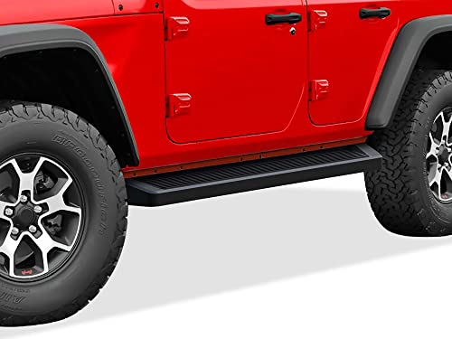 Estribos APS Premium Running Boards 6in Black Jeep Wrangler JL miniatura 4