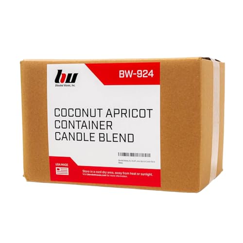 Blended Waxes, Inc. Coconut Apricot Wax for Candle Making, Nature-Sourced Single Pour Coconut Apricot Blend, Premium Scent-Absorbent Wax for Candle Making 10 lb Pastilles