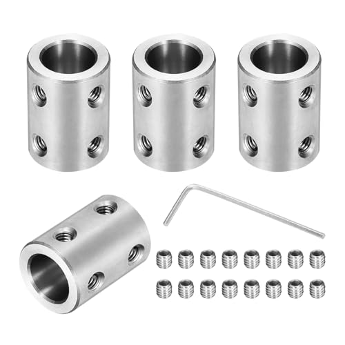 Raccord rigide 10mm à 9mm en acier inoxydable pour imprimante 3D et moteur RC, Lot de 4