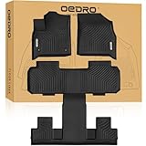 OEDRO Floor Mats Fit 2018-2025 Chevrolet Traverse 7 Seats with 2nd Row Bucket Seats, TPE All-Weather 1st, 2nd and 3nd Row