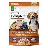 ULTIMATE PET NUTRITION Nutra Complete Reduced Calorie, 100% Freeze Dried Raw Veterinarian-Formulated Premium Adult Dog Food (1 Pound, Turkey)