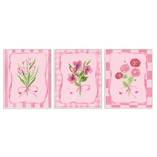 Fleurs bordées et douceur de vivre : lot de 3 giclées encadrées blanches Nina Jacobs